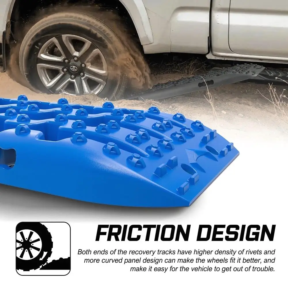 X-BULL Recovery tracks Mud Snow / Sand tracks / Grass for X4 caravan 2pairs 4WD Gen 3.0-Blue