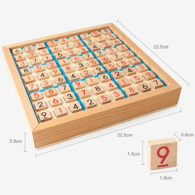 Wooden Toys Sudoku Crosswords Montessori Educational Digits Inference Logic Games Latin Square Math Puzzles Number Place Games