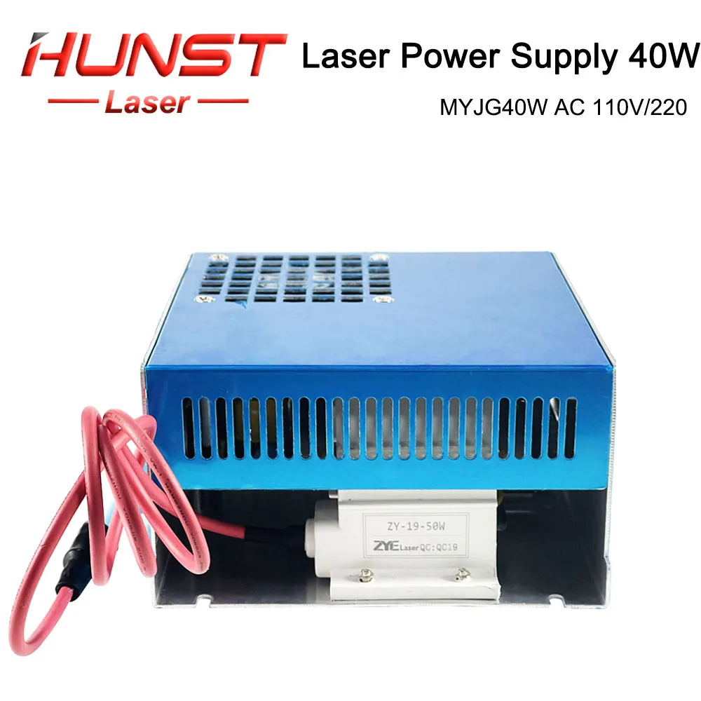 헌트 MYJG-40W CO2 레이저 발전기, LCD 포트 디스플레이 전류 포함, 40W 레이저 조각기, 110V, 220V