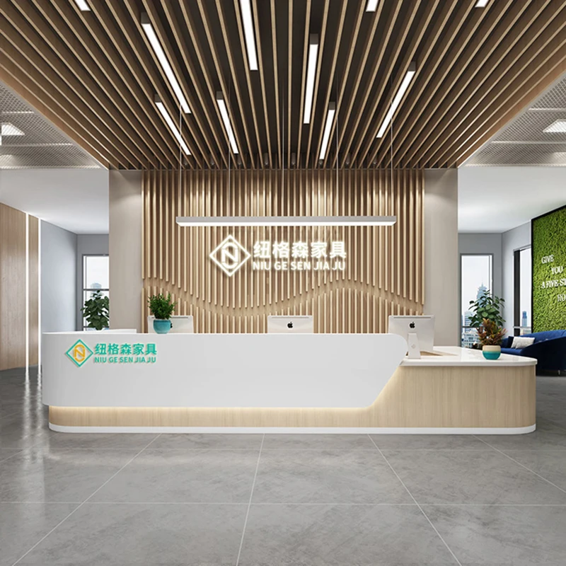 Banco Reception Per Computer Bianco Console Di Lusso Scrivania Direzionale Scrivania Scrivania Scrivania Con Mobili Moderni