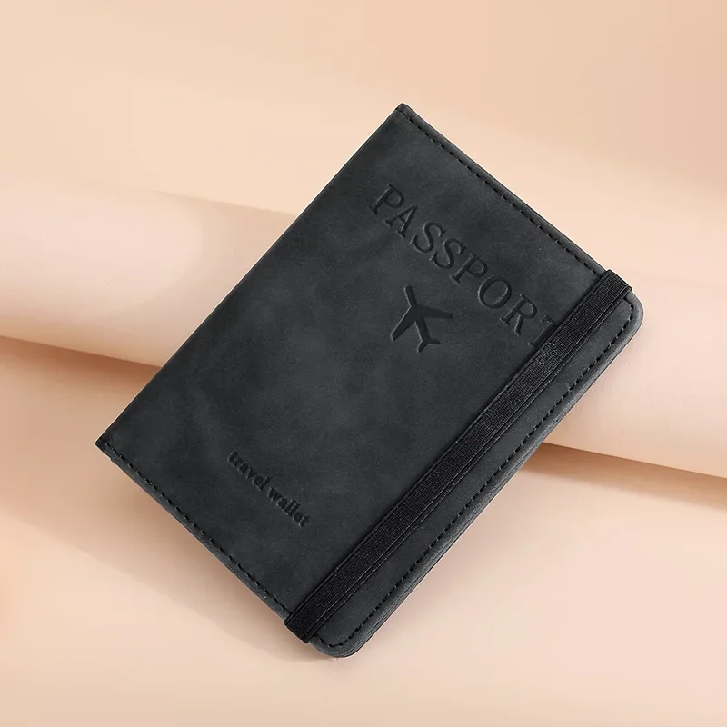 RFID Blocking Travel Passport and Credit Card Holder Case - Stylish PU Leather Protective Accessory
