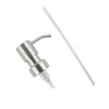 Press Head Soap Pump Bottle Dispenser Hand Jar Liquid Lotion Nozzle Shampoo Shower Gel Stainless Steel Bathroom 4