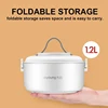 1.2L Foldable Electric Cooking Pot Multicooker Mini Portable Electric Cooker Split Type Hotpot Travel Electric Skillet 220V 5
