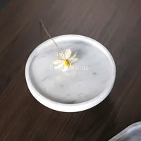 Simple Style Perfume Storage Tray Marble Material Round Light Luxury Home Decoration Art Photography Prop Jewelry Display Tray 2