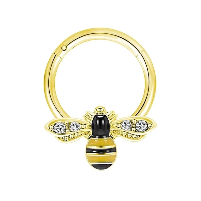 Butterfly Nose Piercing Ring Nase Septum Piercing Ring Titanium Steel Nariz Piercing Ear Cartilage Tragus Goth Piercing Nez Opal Style31