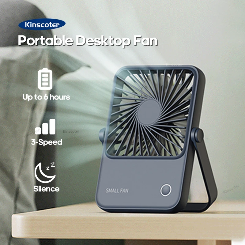 Portable USB Mini Fan Convenient And Ultra-quiet Electric Fan Rechargeable Student Small Cooling Desktop Fans Clip Ventilador