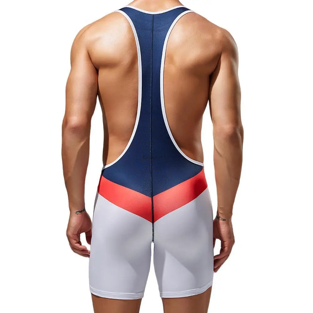 Men Bodysuit Undershirts Gym Sports Vest Leotard Men Boxers Wrestling Singlets Bodybuilding Jumpsuits men bodysuits,men jumpsuits