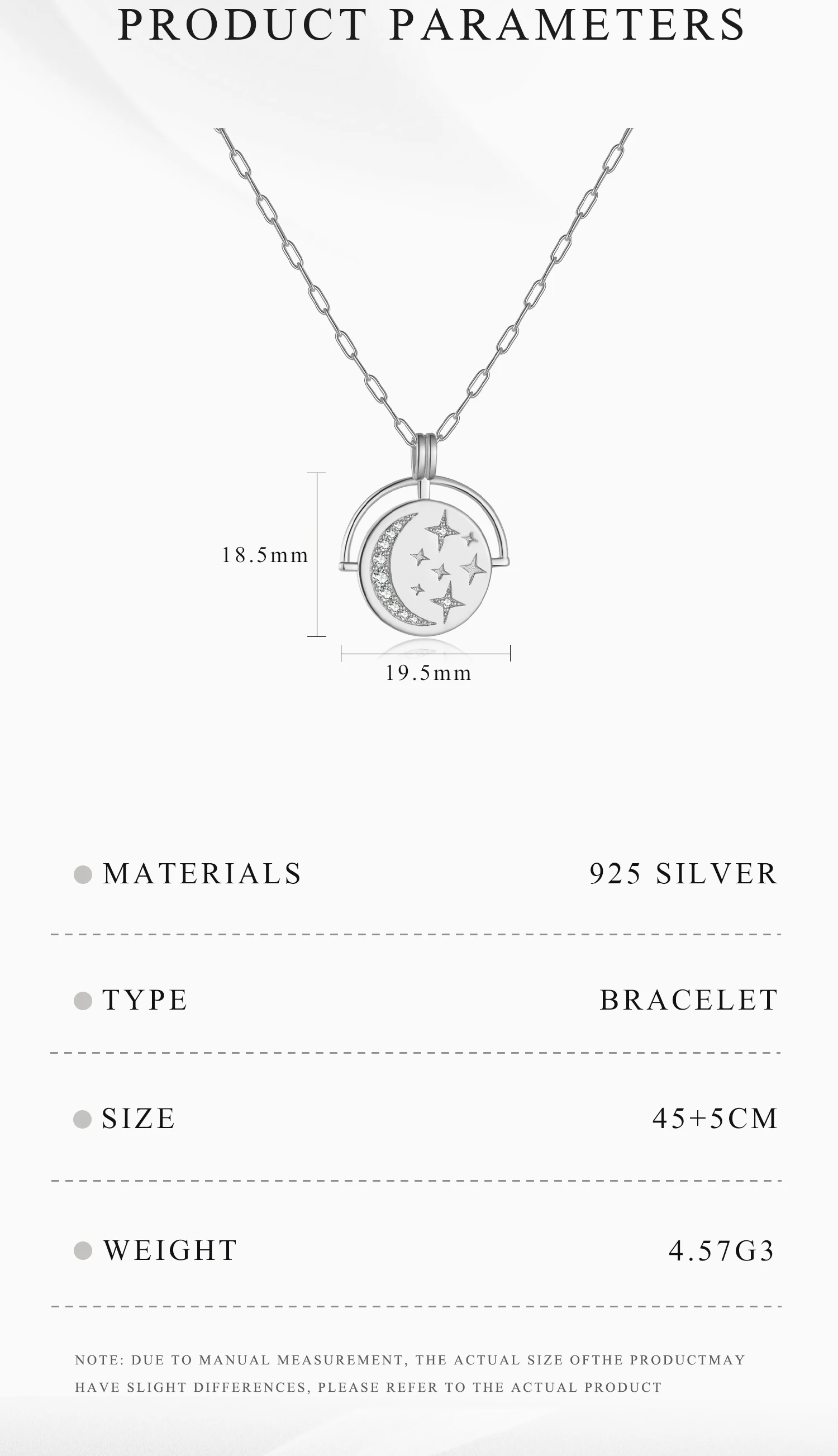 Silver Coins Horoscope Necklace with Star Zircon Pendant