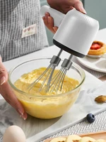 USB Rechargeable Electric Hand Blender Wireless Portable Hand Whisk Rechargeable 3-Speed And 2 Whisk For Baking Whisk Milk Cream 5