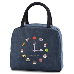 Thermal Insulated Lunch Bag - Stylish Bento Box Cooler for All Ages and Occasions (Blue)
