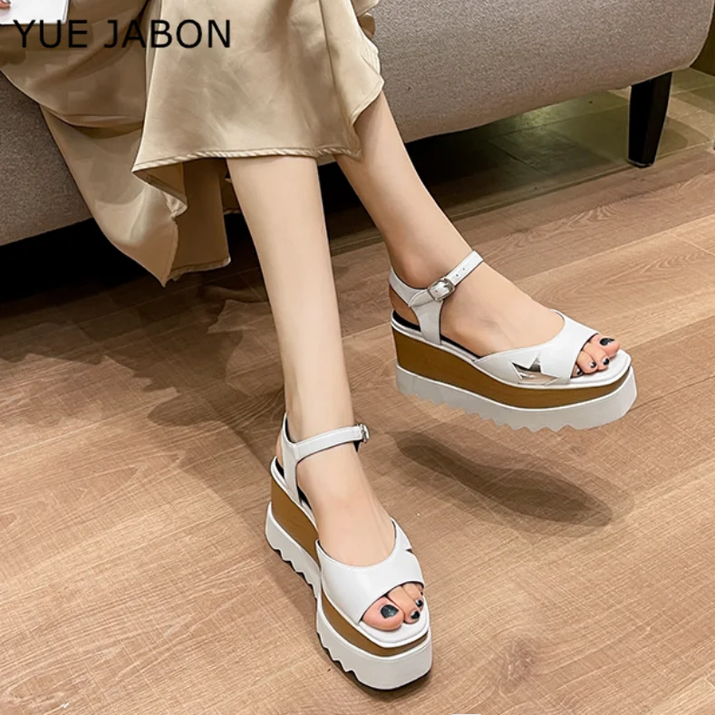 

Summer Sandals 5/8CM Wedge Heels Sneakers New Women Beach Flip Flop High Platform Casual Sandals Breathable Walking Slippers