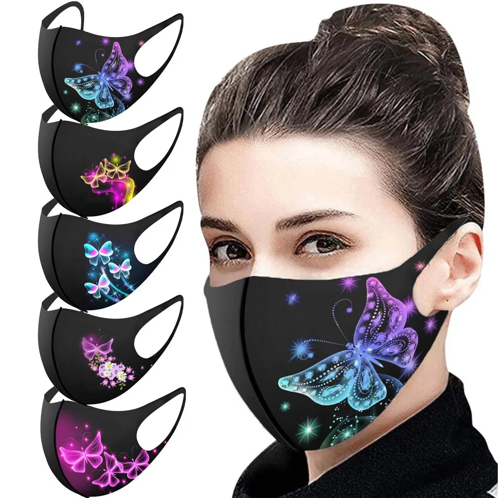1PC Adult Prints Protection Face Mask Washable Earloop Outdoor Dust-Proof Disposable