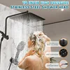Rain Shower Heads with Handheld Spray Combo, 10 Inch High Pressure Rainfall Shower Head with 11" Extension Arm 3