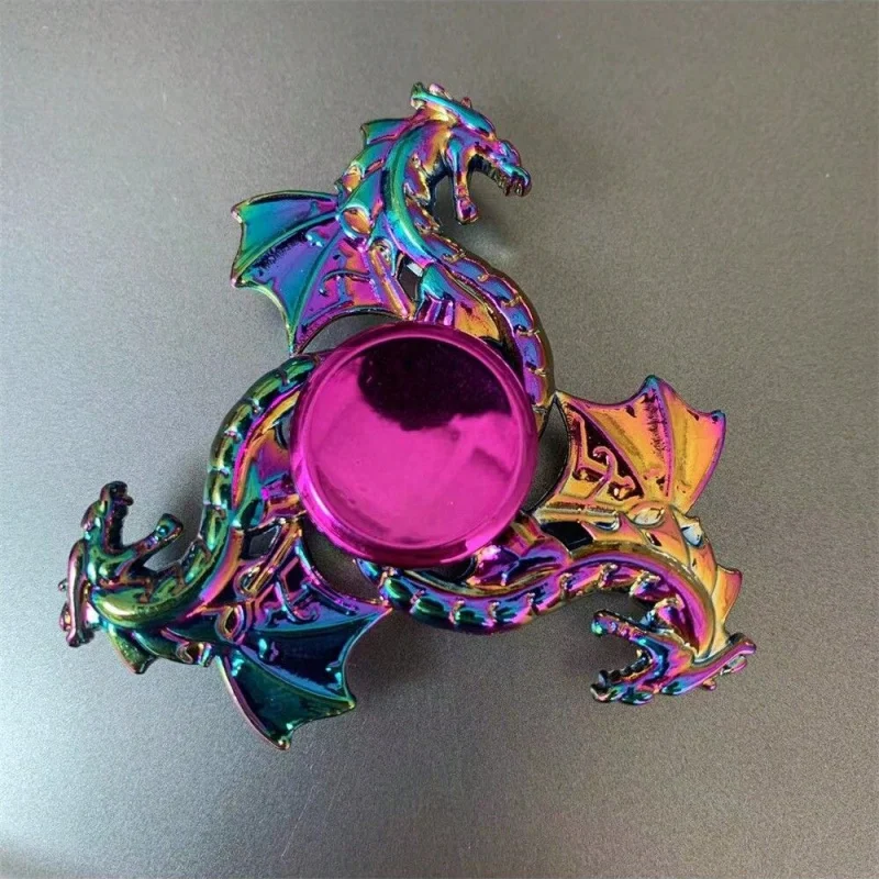 Metal Fidget Spinner High Spin Time Colorful Dragon Adult EDC Toy For Anxiety Relief Office