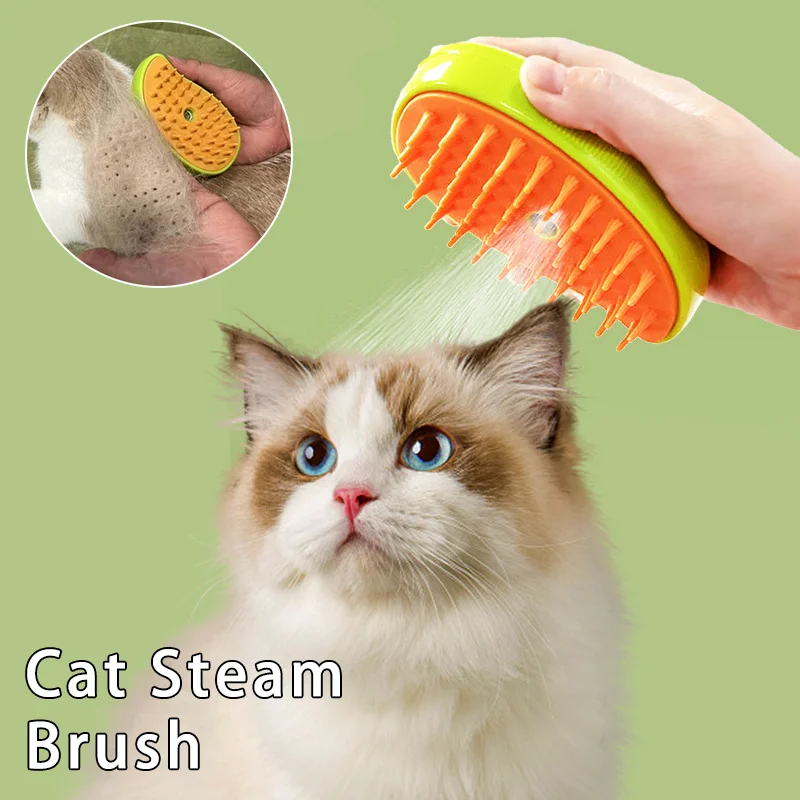 

Cat Dog Steamy Brush Steam Brush Electric Sprayer for Massage Pet Grooming Depilation Tool 3 in 1 Electric Sprays Massage Combs