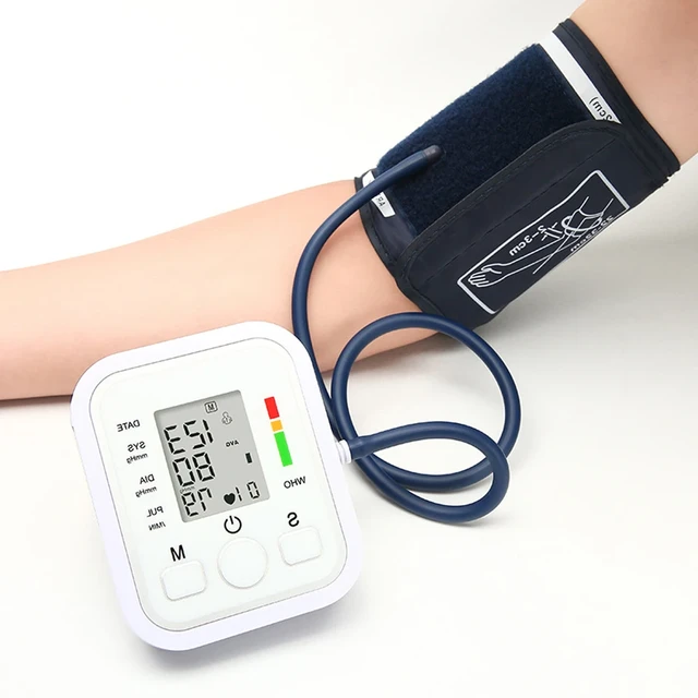 Sphygmomanometer, Household Automatic Blood Pressure Measuring Instrument,  Arm-type Blood Pressure Meter, Neutral English Blood Pressure Meter Usb Plu