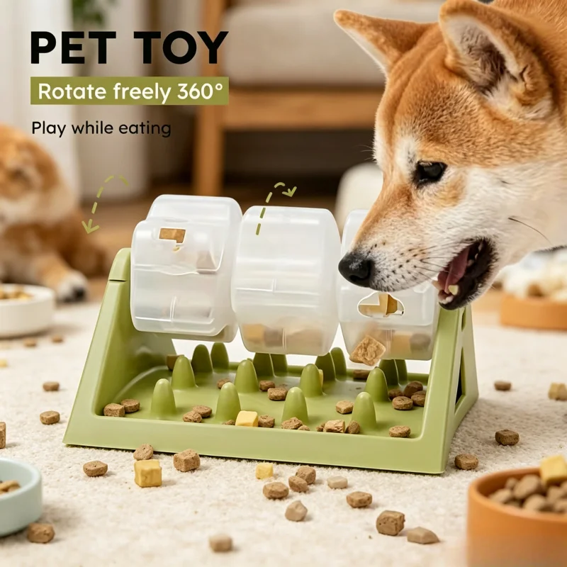 Interaktives Hundefutter-Spender-Spielzeug, Puzzle-Futterspender mit Auslaufschutz und Slow-Feeding-Design, Langlebiges PP-Material für Hunde