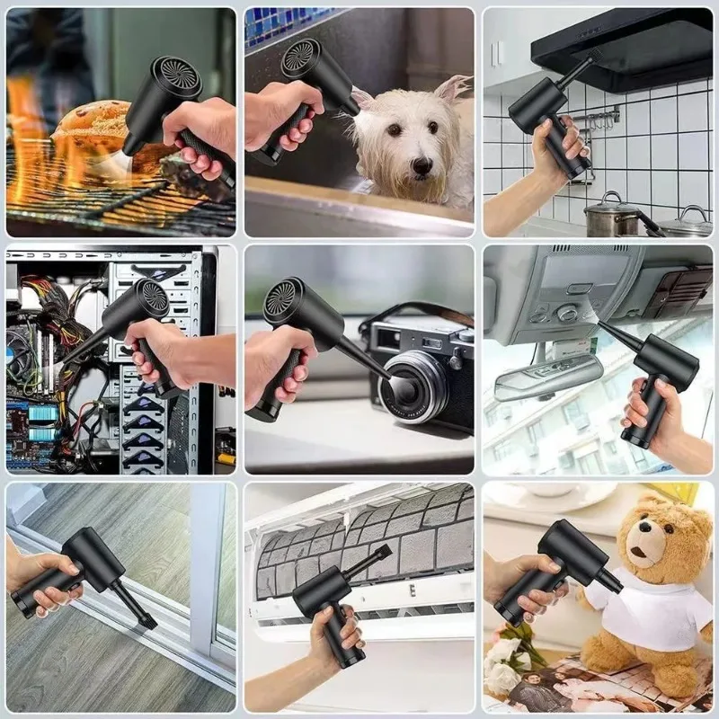 Electric air blower compressed 51000 RPM for computer keyboard PC car clean USB charging portable wireless