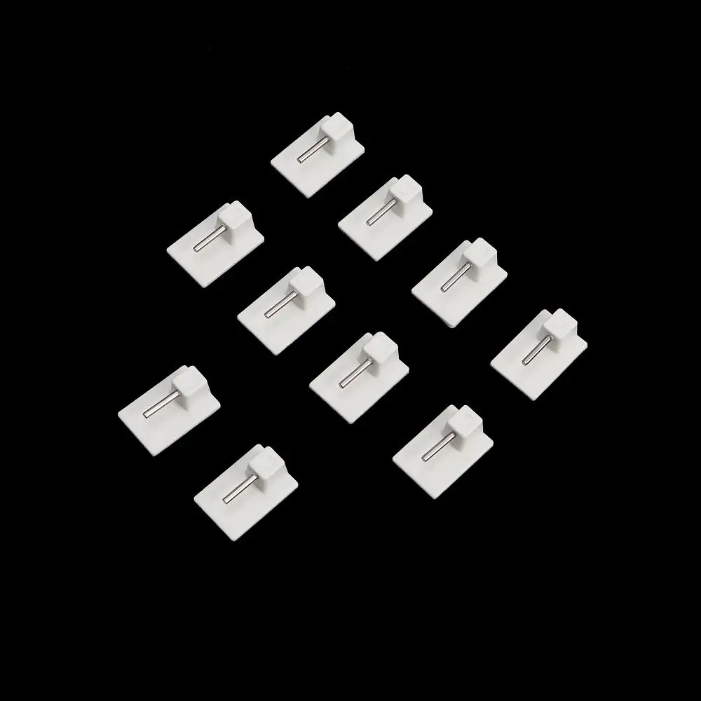 

Bathroom 10/20/50Pcs Rectangle PVC Self-adhesive Drapes Holder Wall Hooks Storage Hanger Curtain Buckle