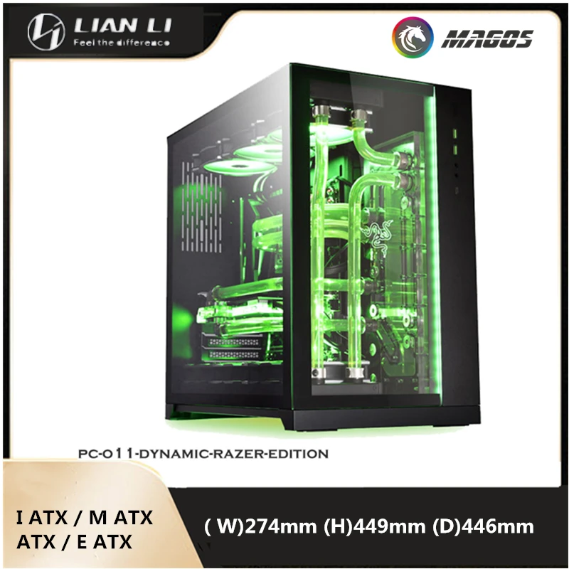 LIAN LI O11 Dynamic Computer Case Support E-ATX/ATX/M-ATX/ITX Motherboard  Mid-Tower Tempered Glass Chassis Black/White/Silver - AliExpress