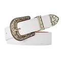 Gold buckle white