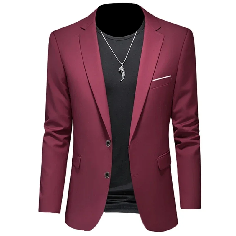 2 Button Wine Red
