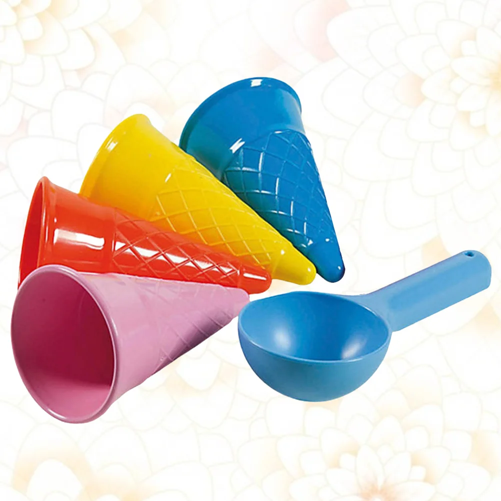 

5 Pcs Girls Birthday Presents Ice Cream Cup Toys Childern Beach Cone Kids Seaside