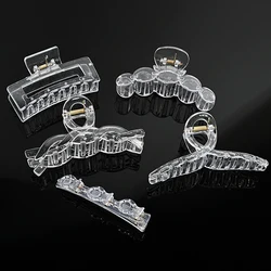 Acrylic Clear Hair Claw Transparent Plastic Hair Clips Blank Hairpin Base for DIY Jewelry Making Fashion Girls Hair Accessories