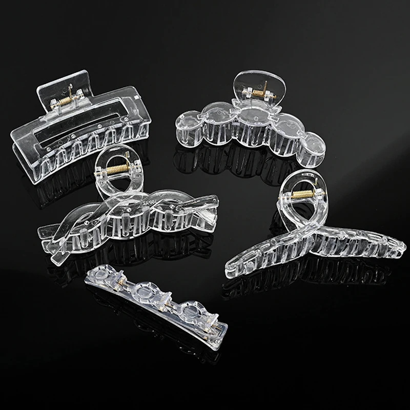 Acrylic Clear Hair Claw Transparent Plastic Hair Clips Blank Hairpin