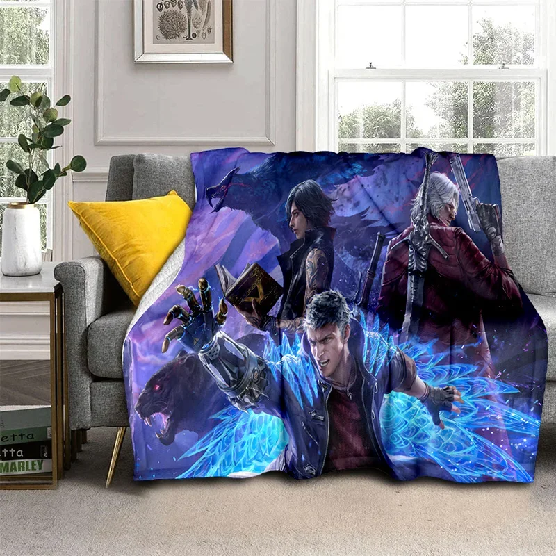 

3D DMC Game D-Devil May Cry Gamer Blanket,Soft Throw Blanket for Home Bedroom Bed Sofa Picnic Travel Office Cover Blanket Kids