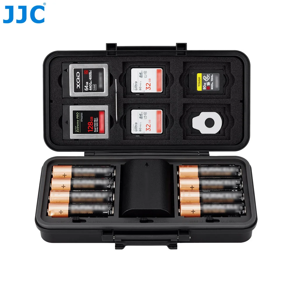 Funda Para Tarjeta De Memoria Y Batería De Cámara - Caja De Almacenamiento Para 2 Baterías Y Soporte Para 3 SD + 4 CFexpress/XQD