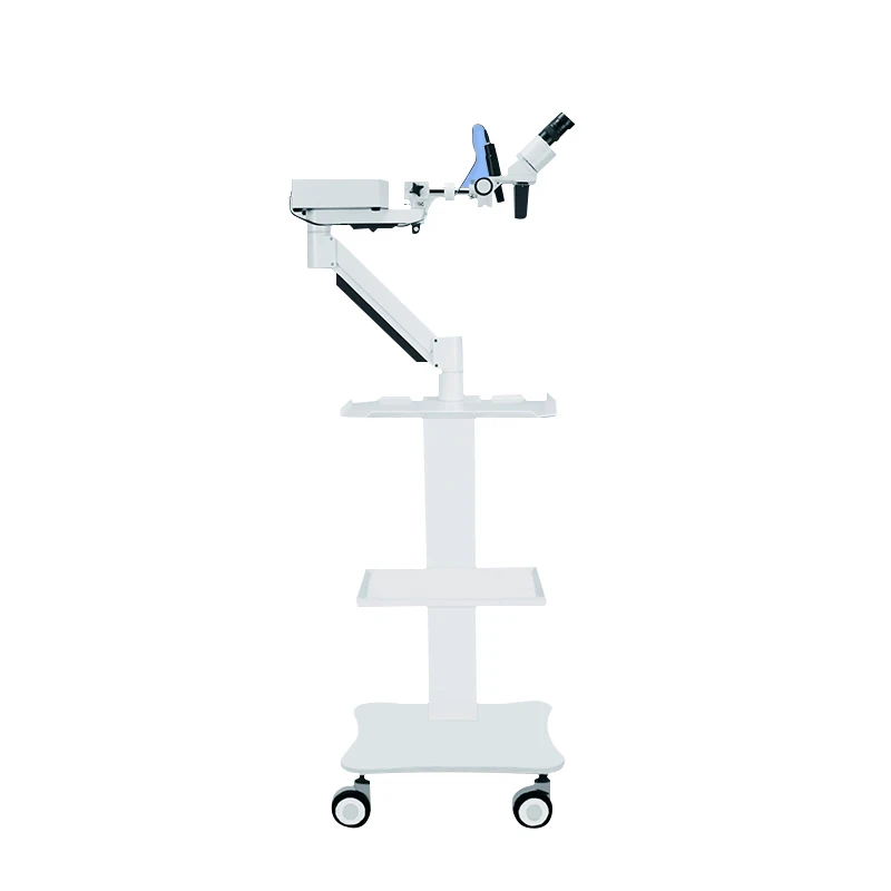 

10X Magnify Dental Operating Microscope with Cart 360° Rotatable LED Binocular Short Arm Microscope Dental Lab Clinic Equipment