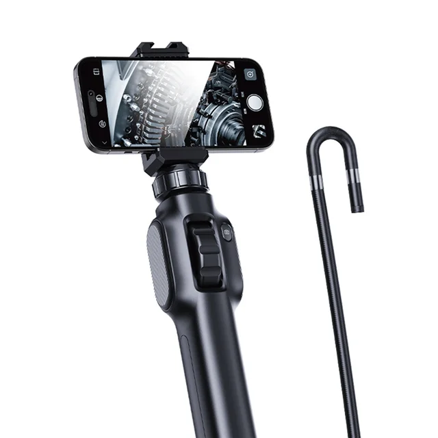 GROCE-2MP Mini Type Industrial Borescope For Cars Inspection, 360 Degree Rotation Endoscope Camera With 8 LED For Smartphone 2