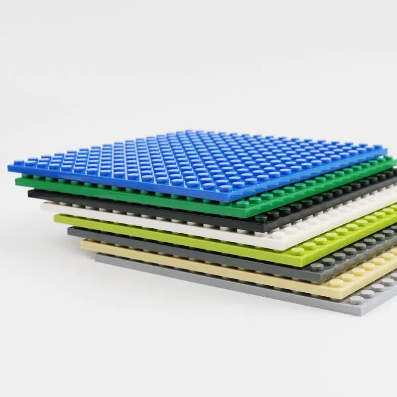 1개의 양면 베이스 플레이트 16 x 16 도트 빌딩 블록 조립 MOC 브릭 베이스 플레이트 도시 주택 건설 보드 액세서리