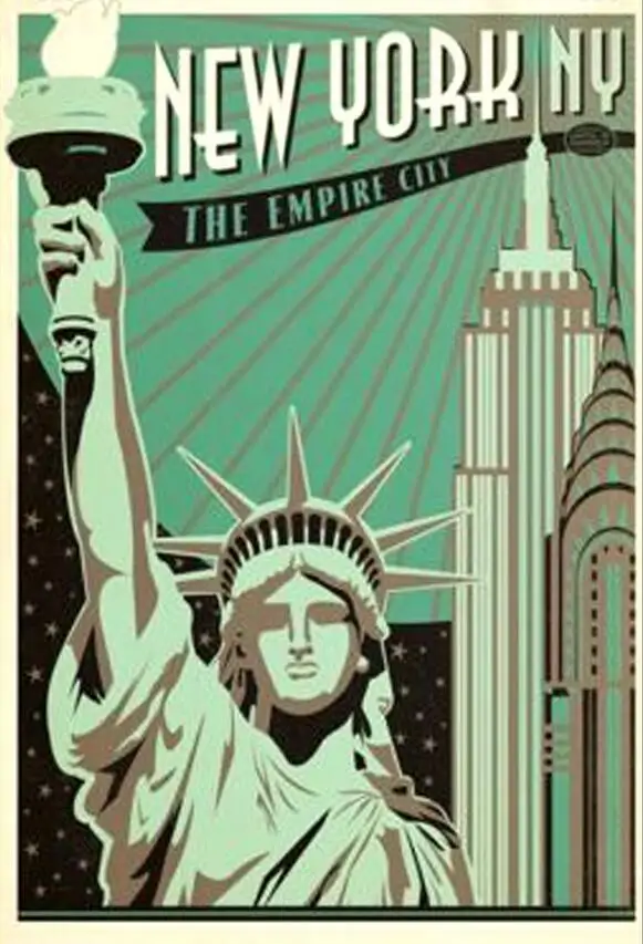 

NEW YORK Travel Railway VINTAGE Retro Photo Art Film Print Silk Poster for Your Home Wall Decor 24x36inch