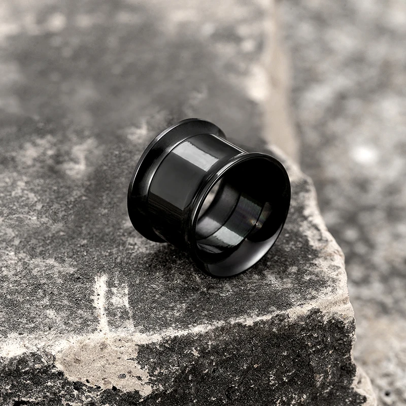 2 Flesh Tunnel Estensore Orecchio Tappo Piercing Plug Nero Acciaio 1,6-25 Mm, Größe - Schmuck:Set 1.6-10 Mm - Foto 10