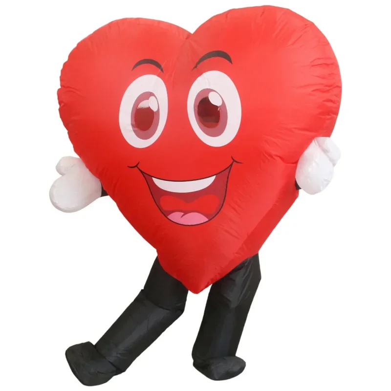 

Heart Inflatable Mascot Costume for Adult Valentine's Day Party Carnival Blow Up Suit Festival Atmosphere Props Cosplay Outfit