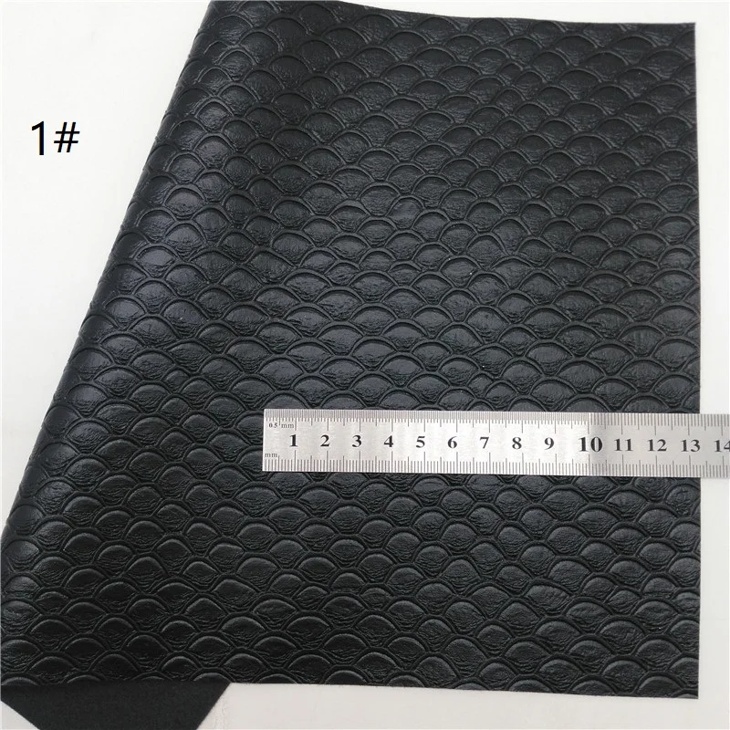 Description Picture 4 of item30X134CM Fish Scales Embossed Synthetic Leather Faux Leather Vinyl Fabric Leather Craft DIY Bows Bags Earrings Rolls Sheets W581