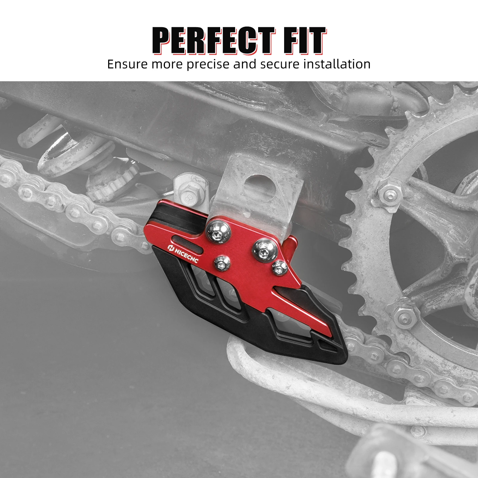 NICECNC Kettenführungsschieber für Yamaha Banshee 350 1987-2006, ersetzt 5X4-22199-00-00, Aluminium-Nylon, ATV-Zubehör – Detail 8