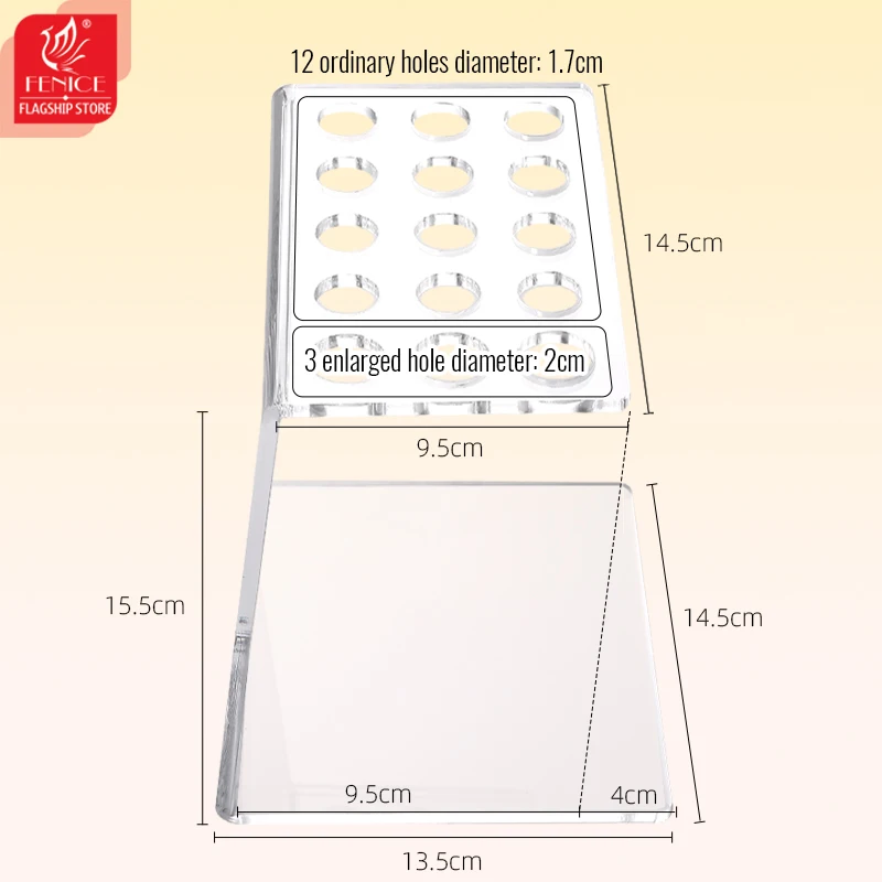 Fenice 15 Holes Clear Acrylic Scissor Holder Stable Shears Storage Stand Salon Shear Holder Organizer Hairdressing Accessories