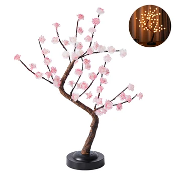 Powered Artificial Flower Bonsai Tree Lamp