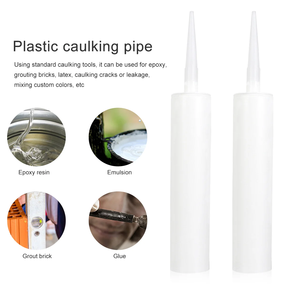 Caulk Tube Caulking Tubes Empty Sealant Refillable Fillable Sausage Bottle Home Reusable Squeeze Improvement Tool 5