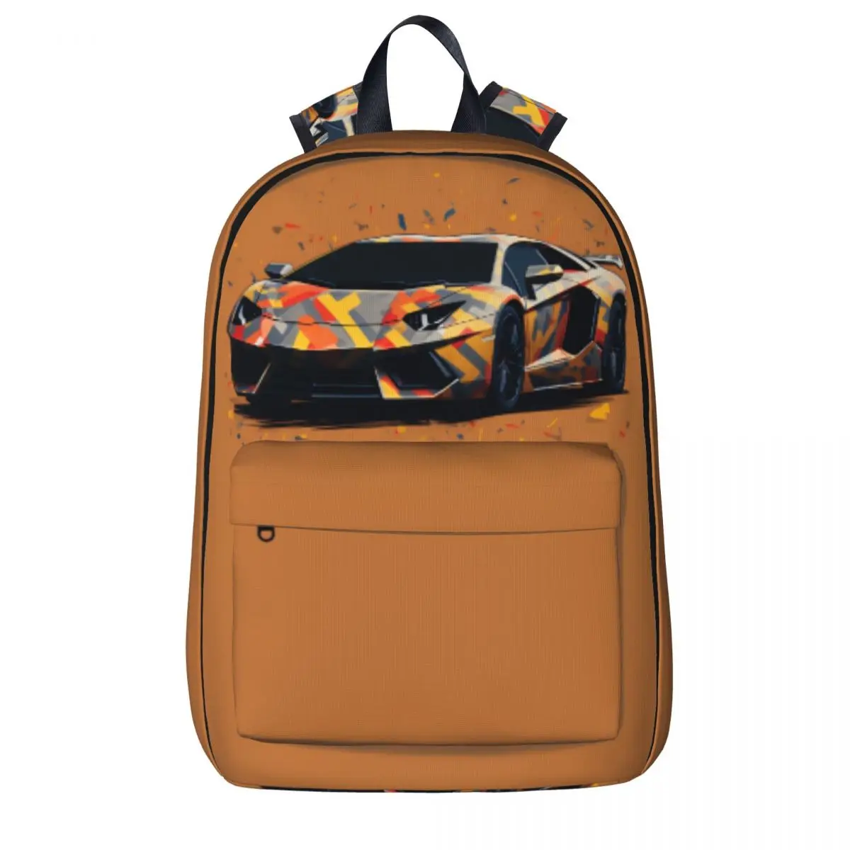 

Luxury Sports Car Backpack Simplified Form Graffiti Men Polyester Travel Backpacks Big Fashion School Bags Rucksack