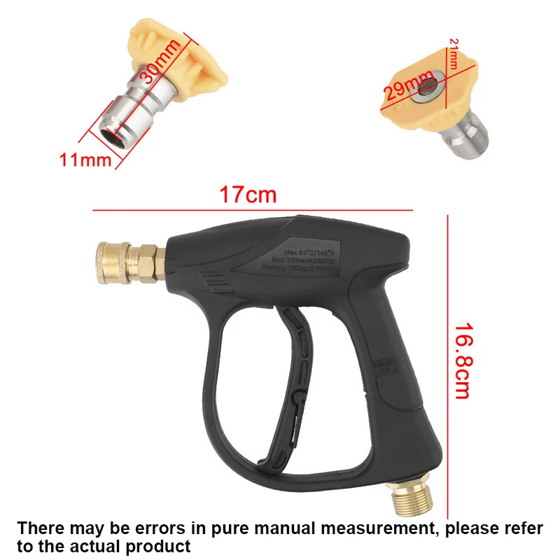 Car High Pressure Water Gun Cleaner Soap Foam Spray Sprayer Nozzles Quick Release Car Wash Accessories 14MM M22 Socket 1/4" 2