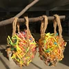 5 Bags Bird Toys Colorful Shred Paper Foot Beak Grinding Stuffing Foraging Toy Refill for Parrot Conure Chewing Gift Wrapping 5