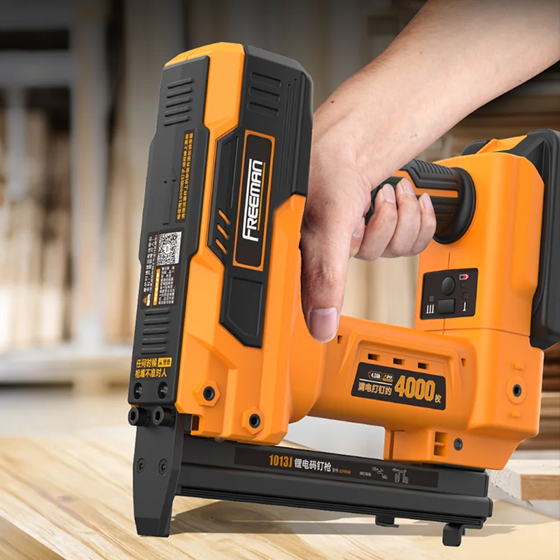 Portable Lithium Battery Nail Gun Carpentry 1013 Charge Code Nail Gun U