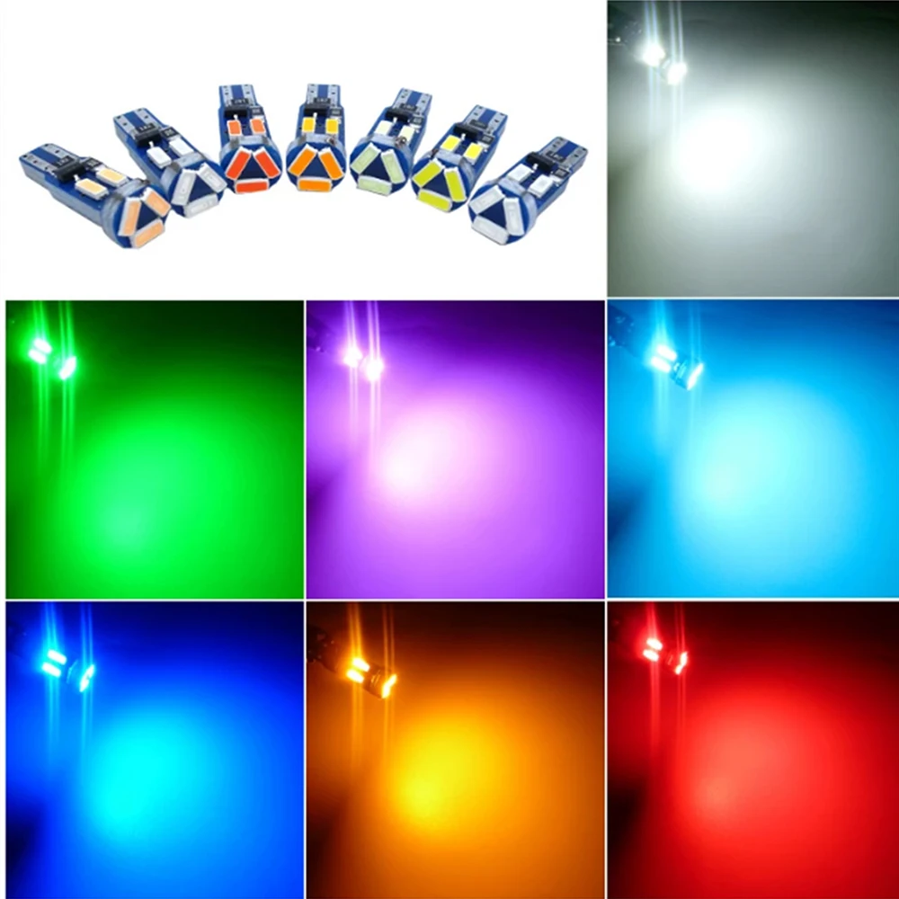 T5 w1.2w w3w 7 smd4014 car LED light in dashboard LED lights car