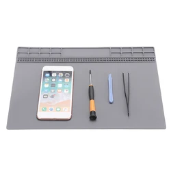 Tapis de soudure thermo isolant, 35x25cm, 1 pièce, tapis de soudure, Kit d'outils de réparation pour ordinateur et téléphone, coussin de réparation pour soudure à la chaleur 