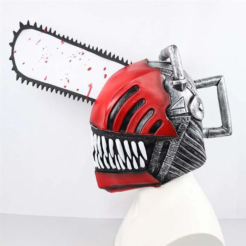 Chainsaw Man-Inspired Denji Helmet and Wristlet Accessories Set for Cosplay Events