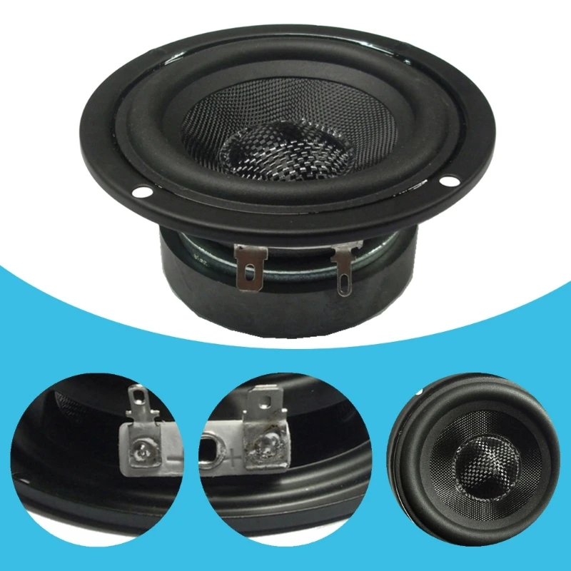 4.5" 4OHM 30W Waterproof Hifi Speakers Fiberglasses Cones Subwoofer Enhances Bass